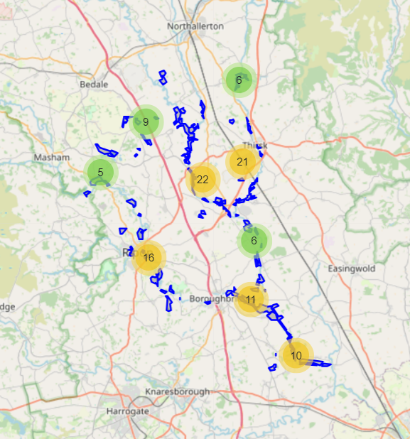 Map of historic meadows