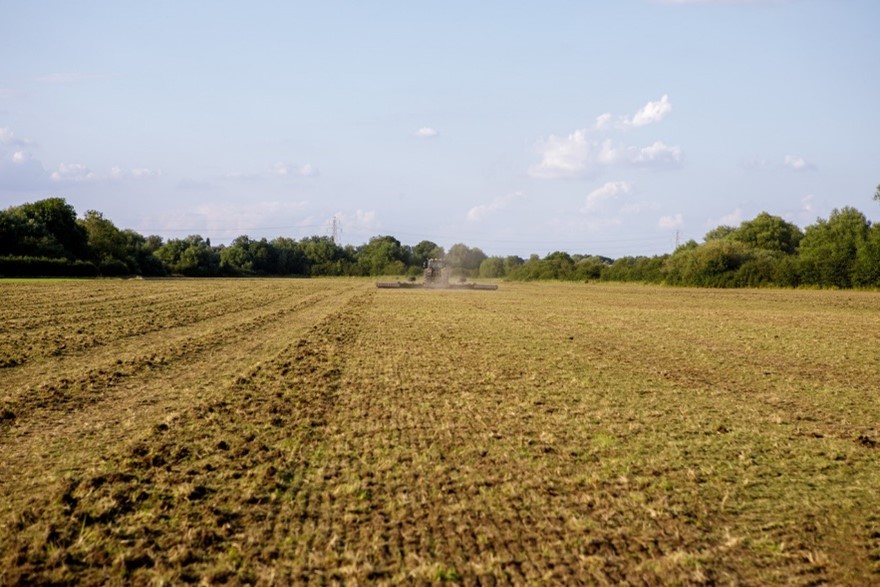 Photo of a tractor in a field